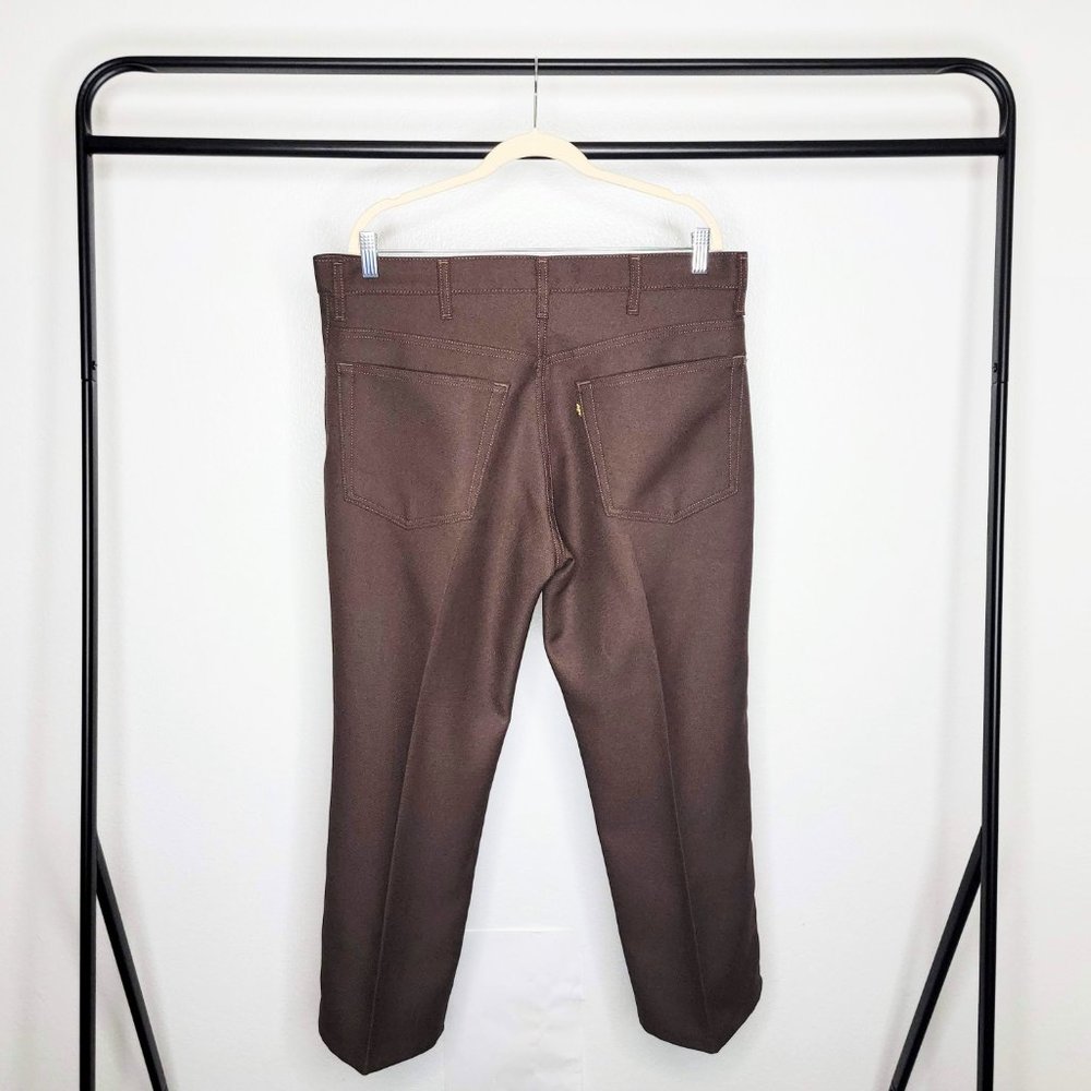 Levi's 517 Men's Vintage Y2K Brown Polyester Bootcut Pants Size 38 - Picture 7 of 10